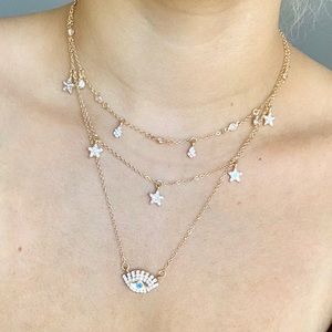 Evil Eye layered necklace